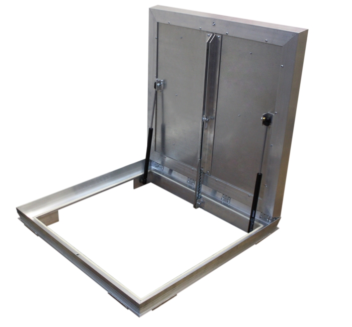 Алюминиевый REVIZOR LIFT на петлях с амортизаторами  Подвальный REVIZOR LIFT на петлях с амортизаторами