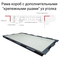 Люк напольный в раме короб с крепежными ушами из уголка для опоры и крепления в плиту перекрытия по контуру Люк напольный в раме короб с крепежными ушами из уголка для опоры и крепления в плиту перекрытия по контуру