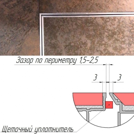 Люк-дверь Техно под плитку 800*2100п Техно под плитку 800*2100п