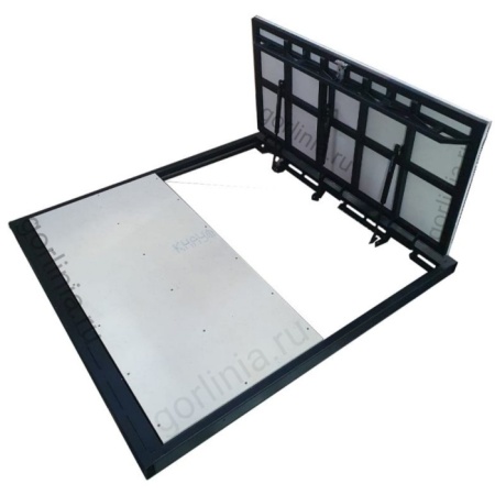 Люк напольный с петлями по противоположным сторонам двухдверный Люк напольный с петлями по противоположным сторонам двухдверный