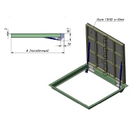 Люк в подвал Булат - схема с установочными размерами Люк в подвал Булат - схема с установочными размерами