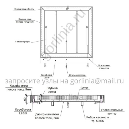 Чертеж уличного люка под брусчатку Проспект с размерами Чертеж уличного люка под брусчатку Проспект с размерами