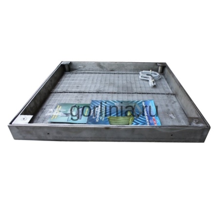 Съемный люк под брусчатку Проспект-ВН из нержавеющей стали вид сверху Съемный люк под брусчатку Проспект-ВН из нержавеющей стали вид сверху