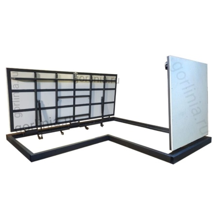 Люк напольный АМО Г-образный с поворотом двухдверный на заказ Люк напольный АМО Г-образный с поворотом двухдверный на заказ