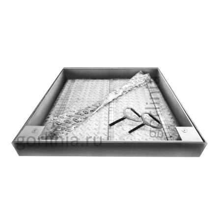 Люк из нержавеющей стали с крышкой под мощение брусчаткой Люк из нержавеющей стали с крышкой под мощение брусчаткой