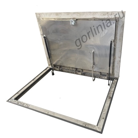 Люк из нержавеющей стали с рифленым листом утепленный минватой 50 мм, подшитой металлическим листом Люк из нержавеющей стали с рифленым листом утепленный минватой 50 мм, подшитой металлическим листом