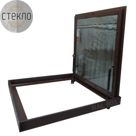 Как выглядит стеклянный напольный люк Стеклогор 1000х1000*75  Модель стеклянного напольного люка Стеклогор 1000х1000*75