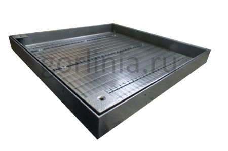 Уличный люк под брусчатку с заполняемым корытом на шарнирах Уличный люк под брусчатку с заполняемым корытом на шарнирах