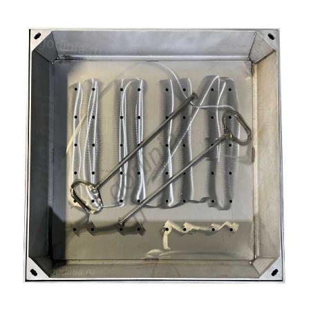 Люк под газон Проспект-Г съемный с дренажными отверстиями в дне - вид сверху Люк под газон Проспект-Г съемный с дренажными отверстиями в дне - вид сверху