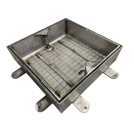 Люк из нержавеющей стали Проспект-ВН 500*500 со съемной крышкой Смотровой люк под брусчатку Проспект-ВН 500*500