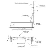 Люк выхода на кровлю утепленный плоский чертежи dwg с размерами и привязками Люк выхода на кровлю утепленный плоский чертежи dwg с размерами и привязками