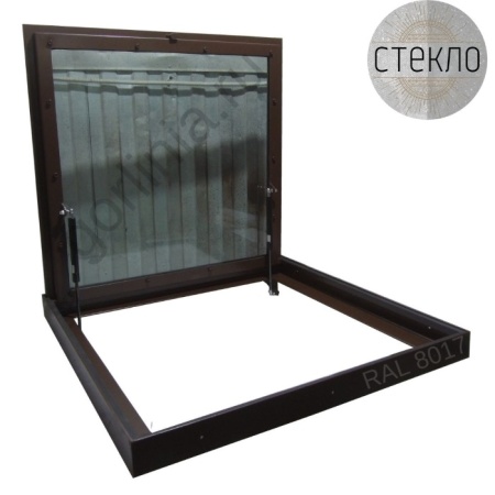 Как выглядит стеклянный напольный люк Стеклогор 1200х1200*75  Модель стеклянного напольного люка Стеклогор 1200х1200*75