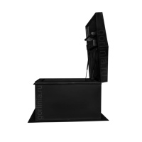 Люк выхода на кровлю с двускатной крышкой утепленный кровельный противопожарный - фото в открытом виде Люк выхода на кровлю с двускатной крышкой утепленный кровельный противопожарный - фото в открытом виде