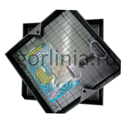 Люк под брусчатку Проспект-В 400*400 съемный Люк Проспект-В 400*400 под тротуарную плитку вынимаемый