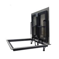 Люк Контур с алюминиевым листом для гаража рифленый на петлях с амортизаторами Люк Контур с алюминиевым листом для гаража рифленый на петлях с амортизаторами